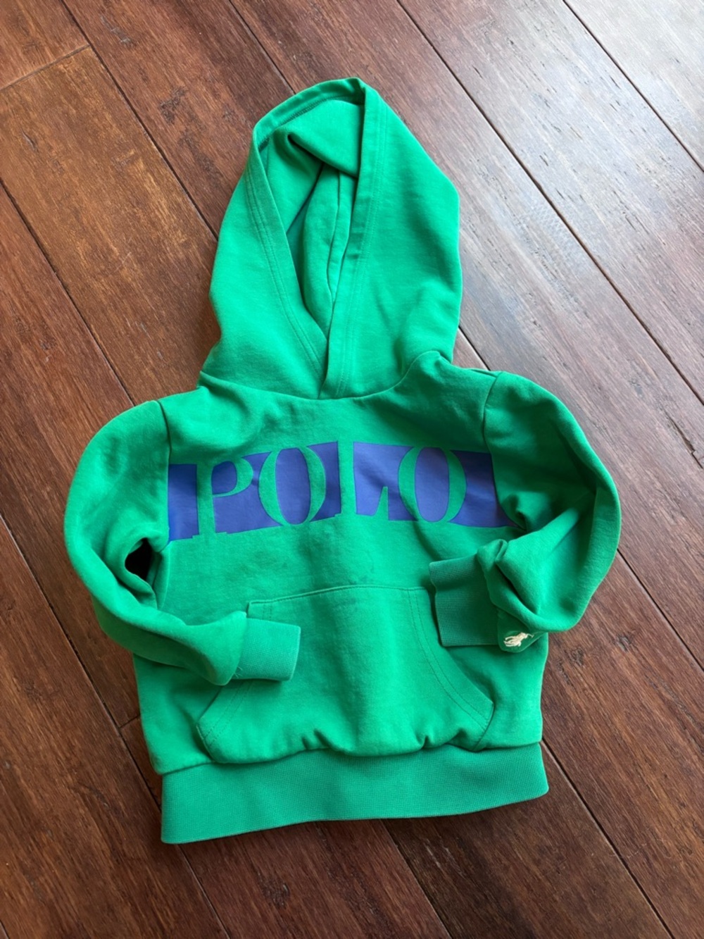 Polo by Ralph Lauren Green Hoodie with Blue POLO Print-